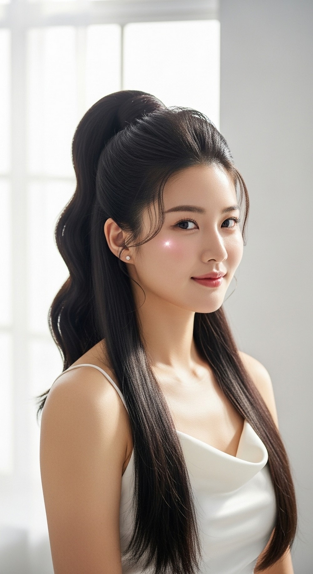 High Soft Pony with Wrap