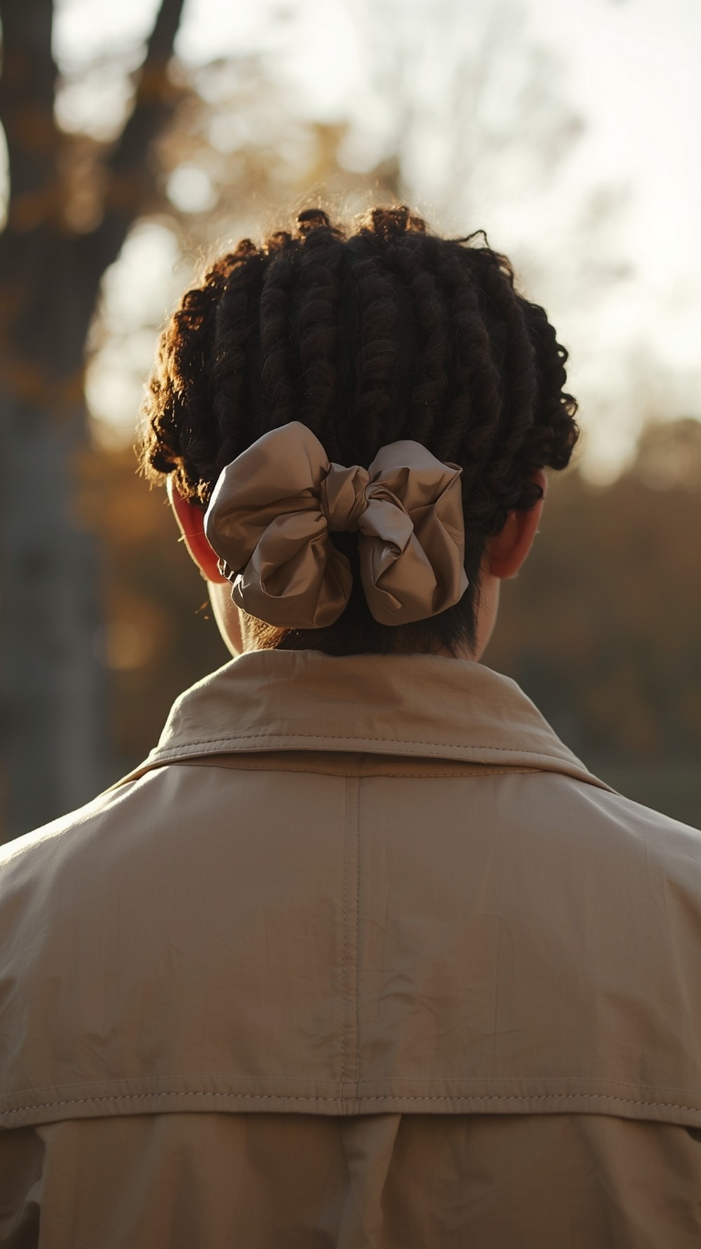 Satin-Scrunchie Low Puff