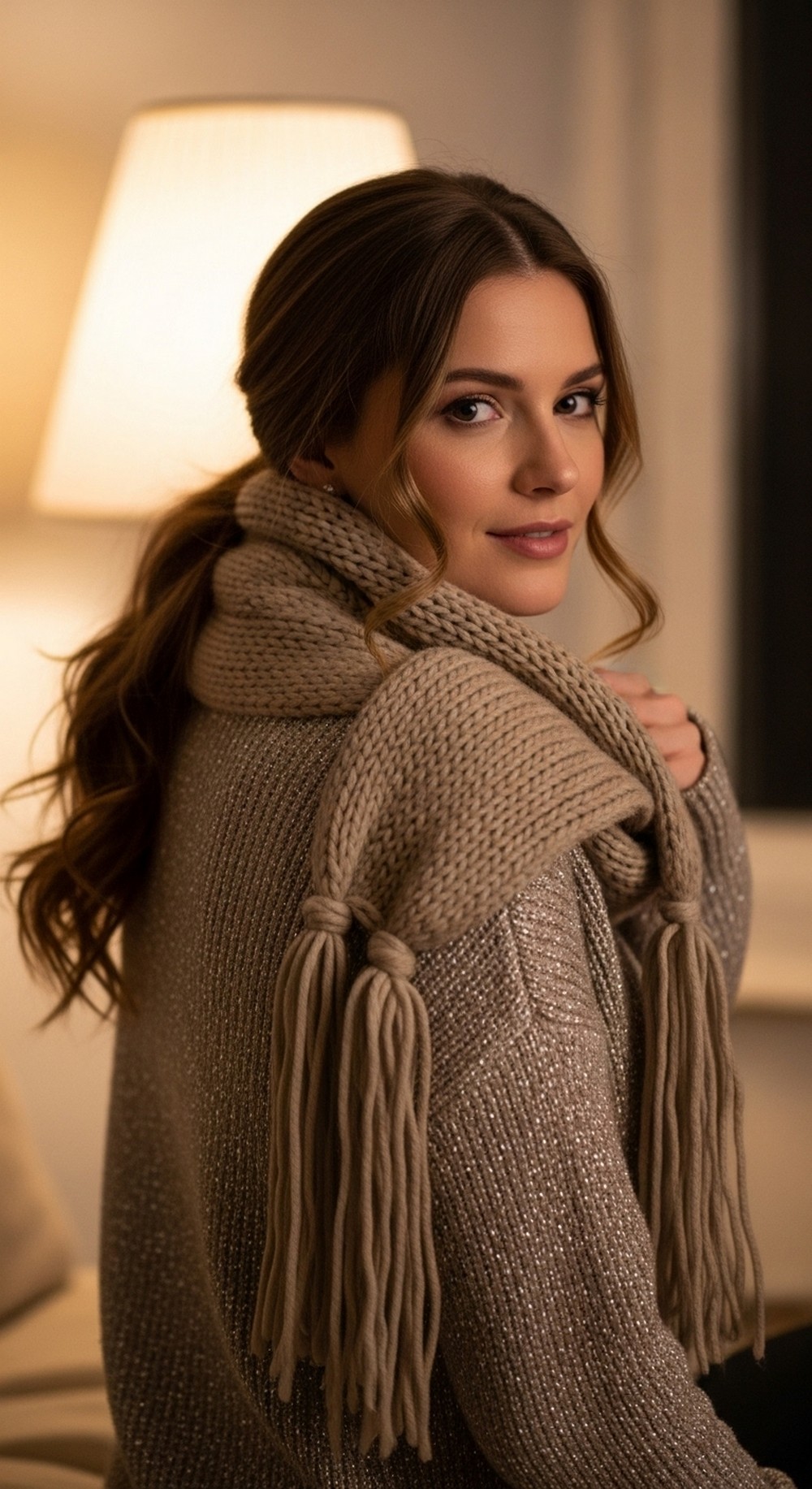 Scarf-Wrapped Low Pony