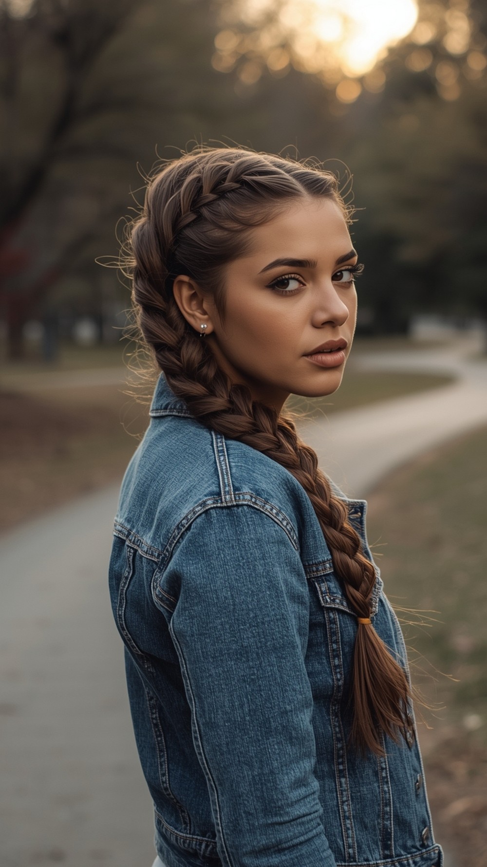Side Braid with Jaw-Grazing Pieces