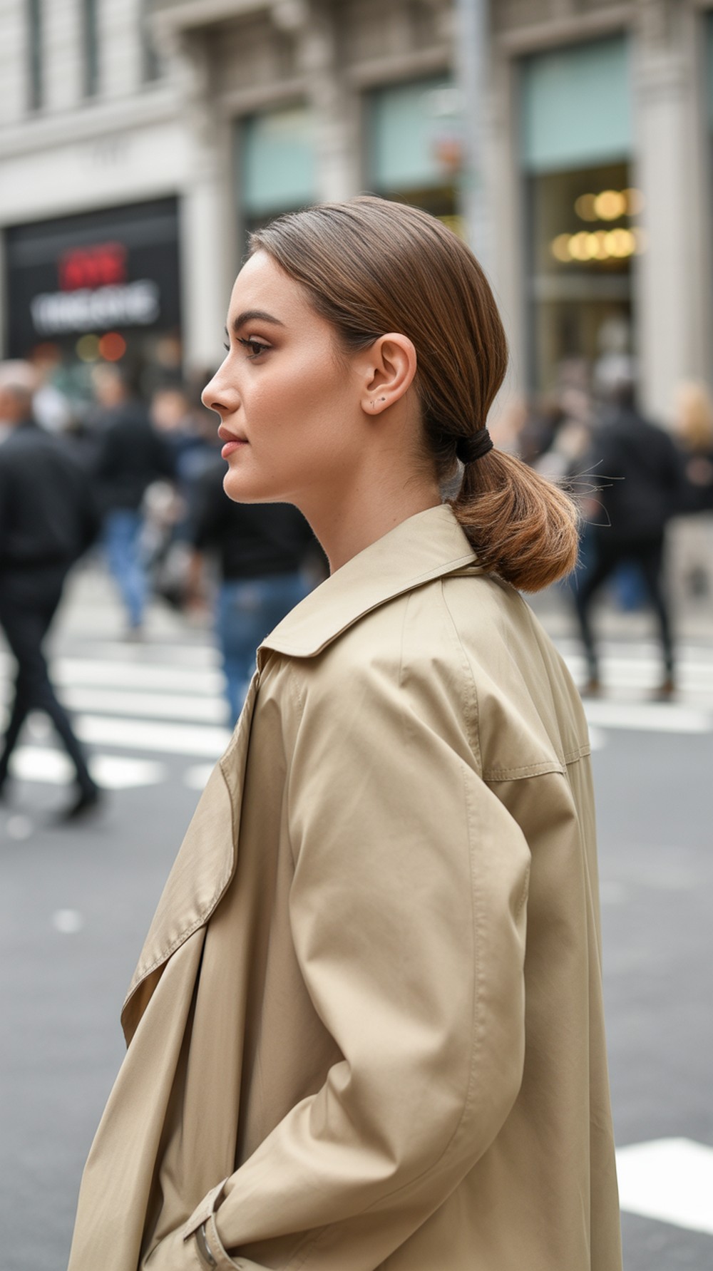 Side-Part Low Pony