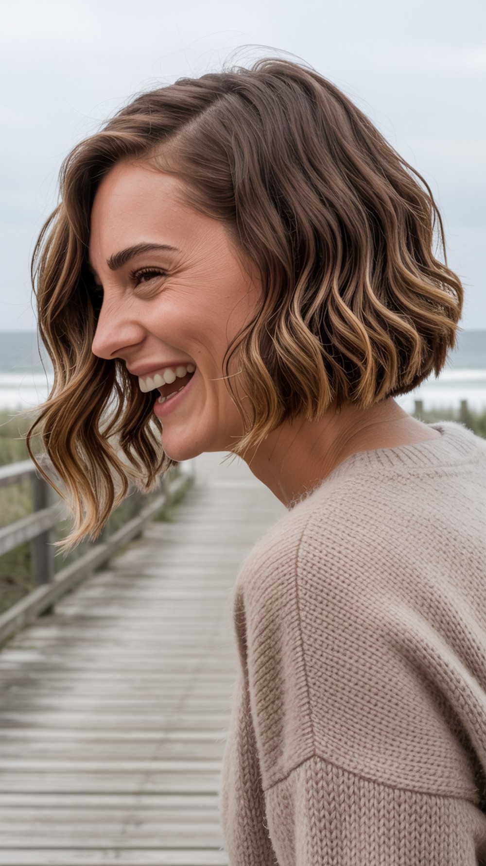 Side-Parted Beach Bob