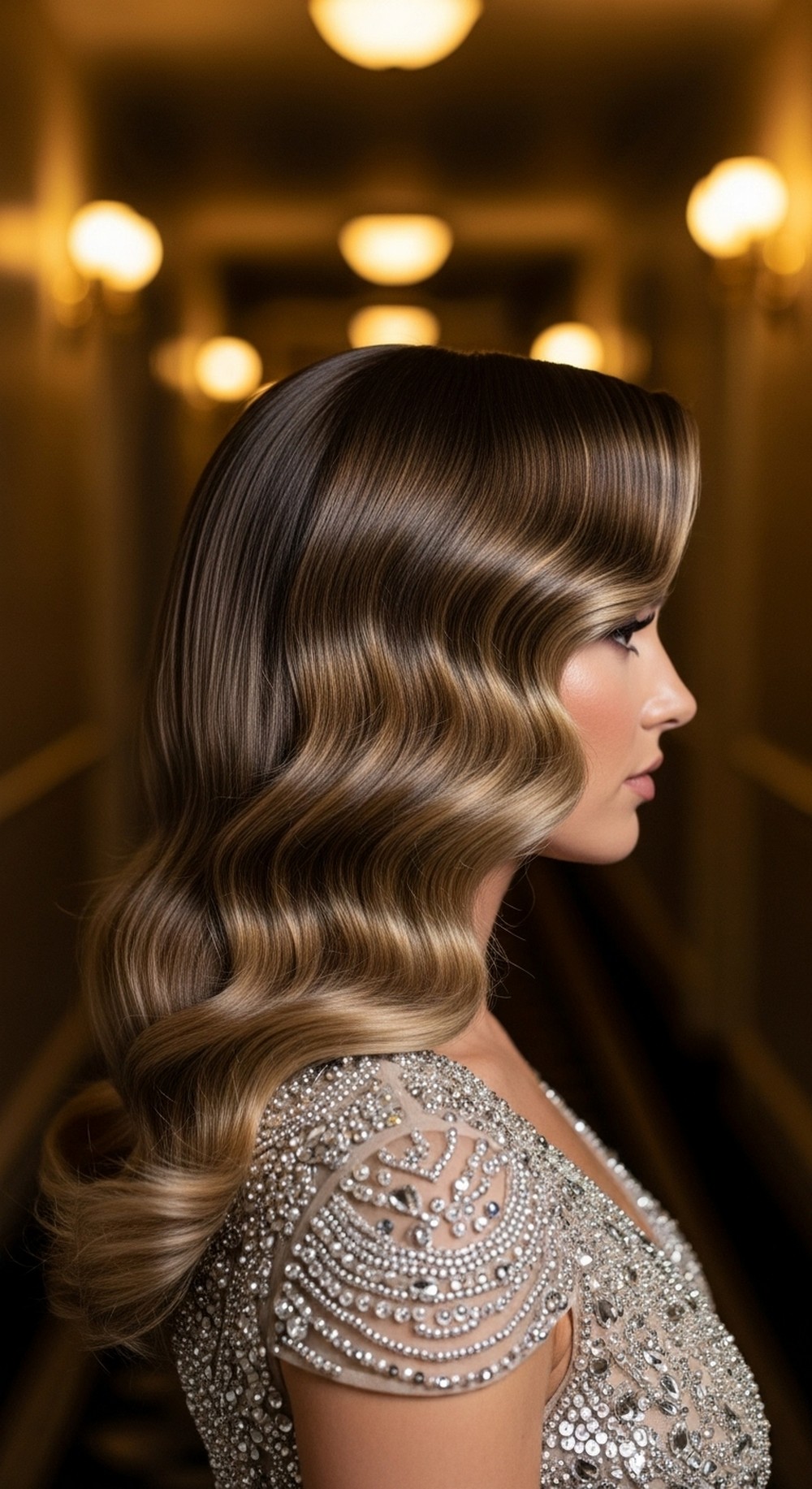 Side-Swept Hollywood Waves
