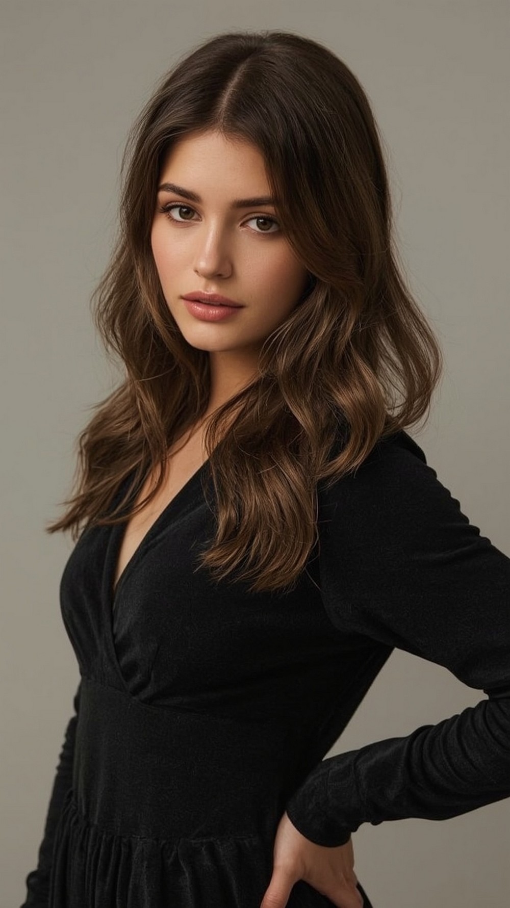 Soft Hollywood Curls + Velvet Flip