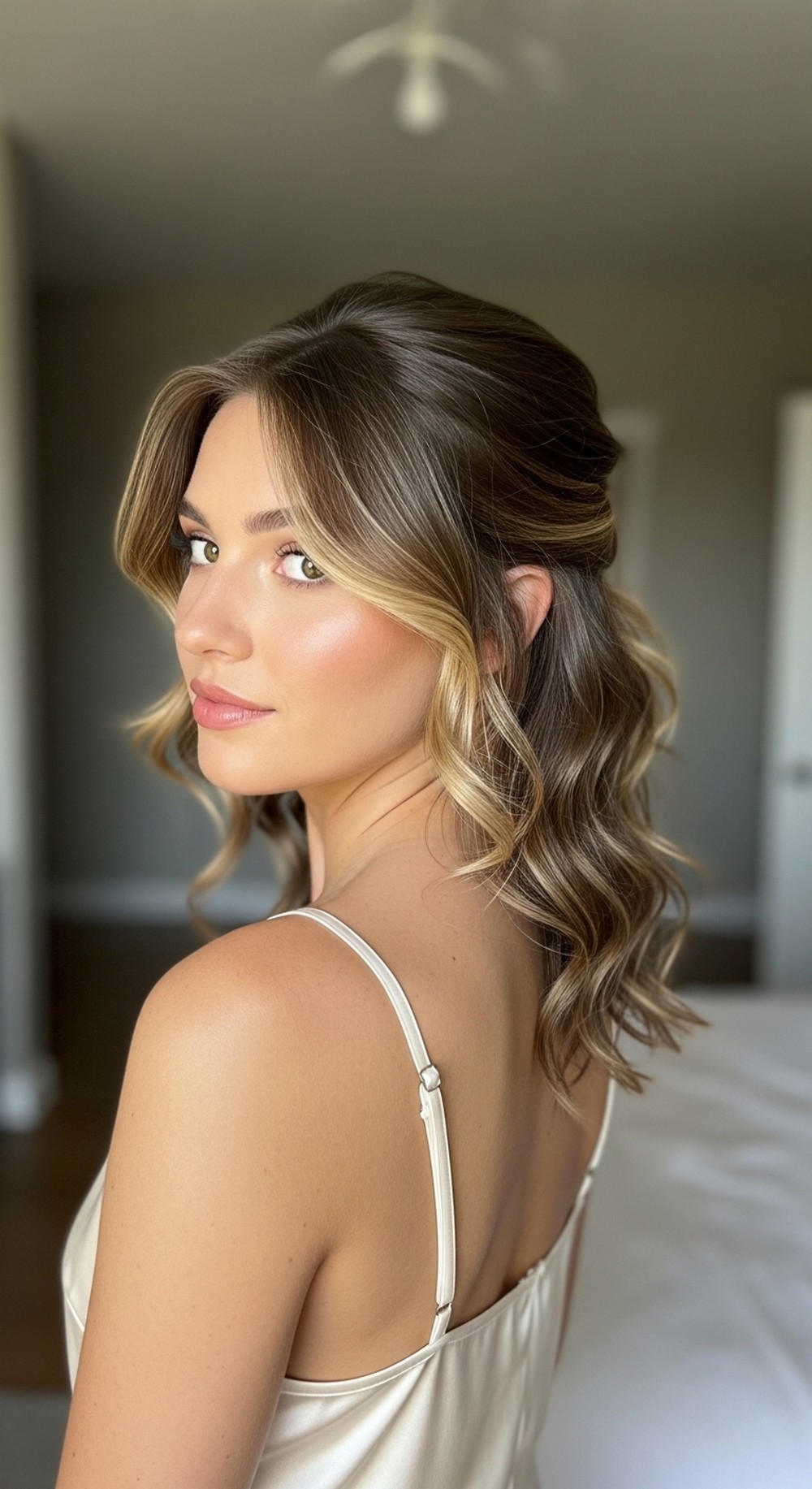 Textured Low Pony with Face Tendrils