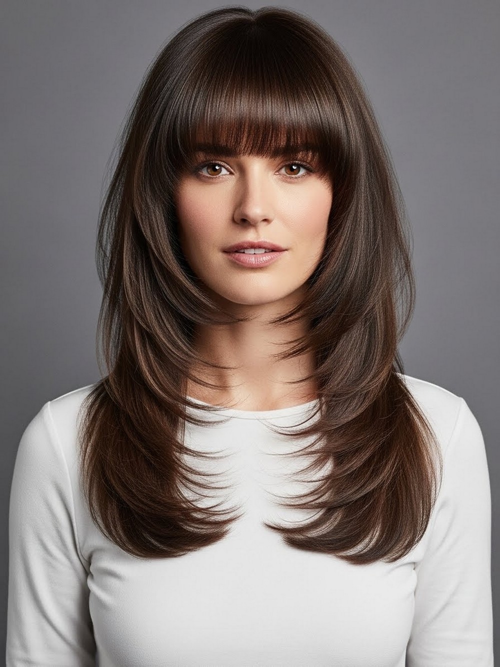 Sleek Long Shag With Full Fringe