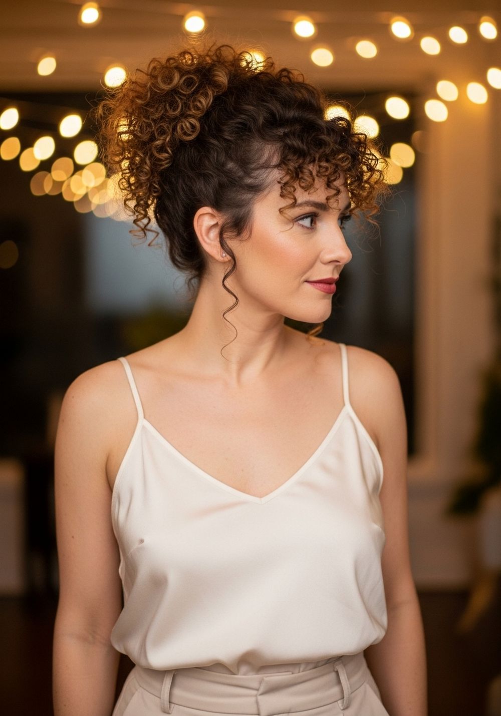 Curly Bouffant Party Ponytail