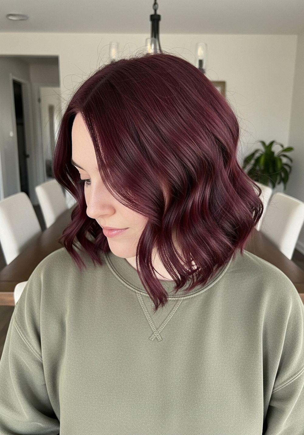 Deep Burgundy Copper-Kissed Ends