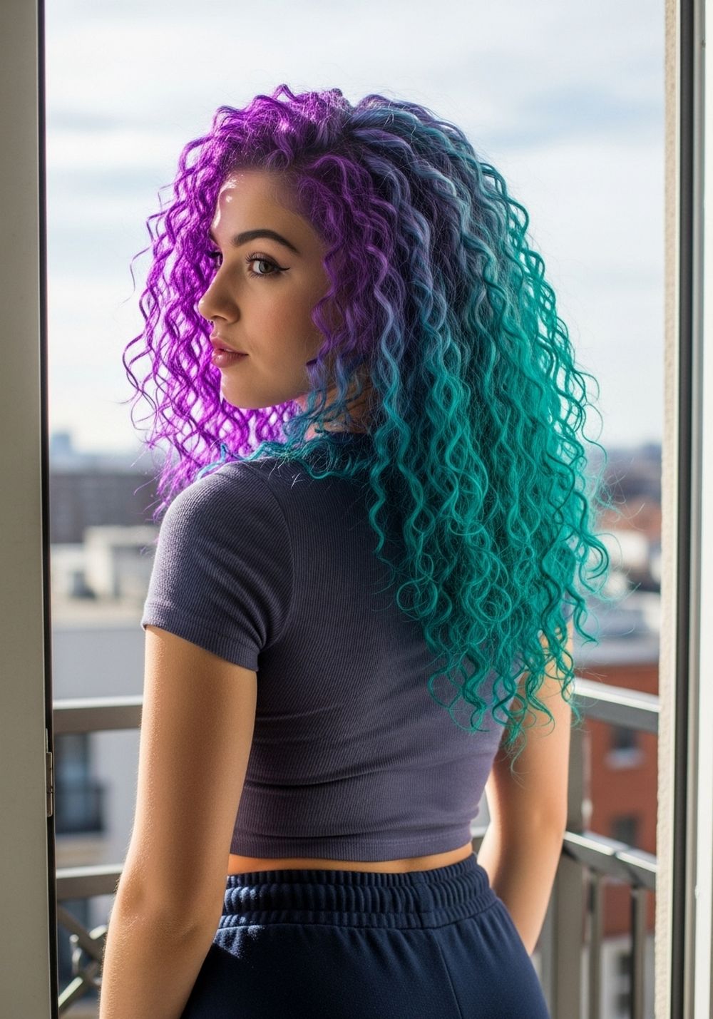 Purple & Teal Galaxy Split