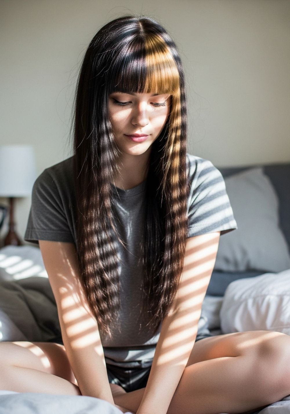 Split Bangs on Natural Base