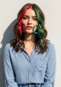 Split Colour Face Frame 10 Split Dye Hair Color Ideas to Try Now - Daily Hair Flow