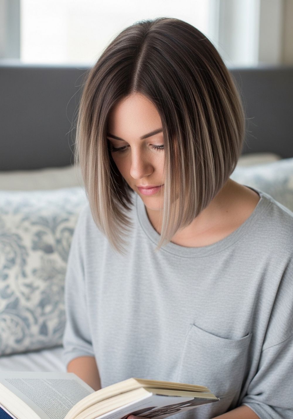 Ashy Bronde Blunt Bob Melt