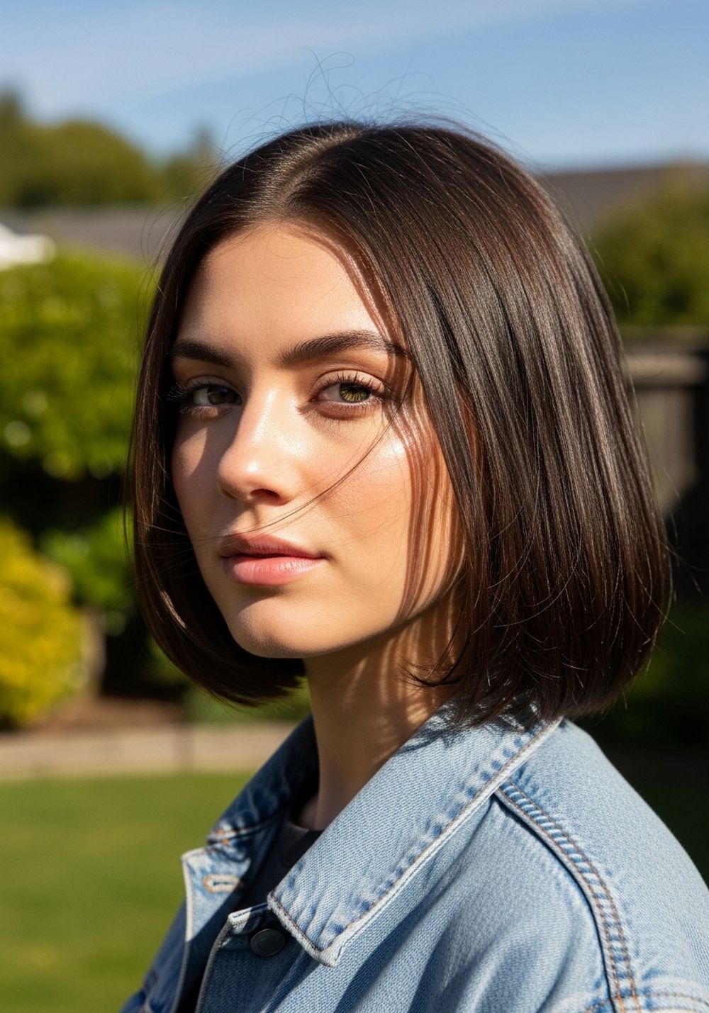 Chin-Length Graduated Bob Hairstyle