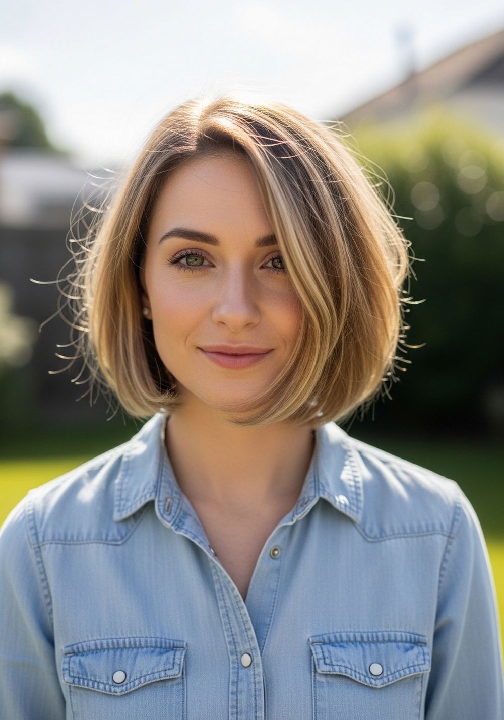 Choppy Side Flick Long Bob Hairstyle