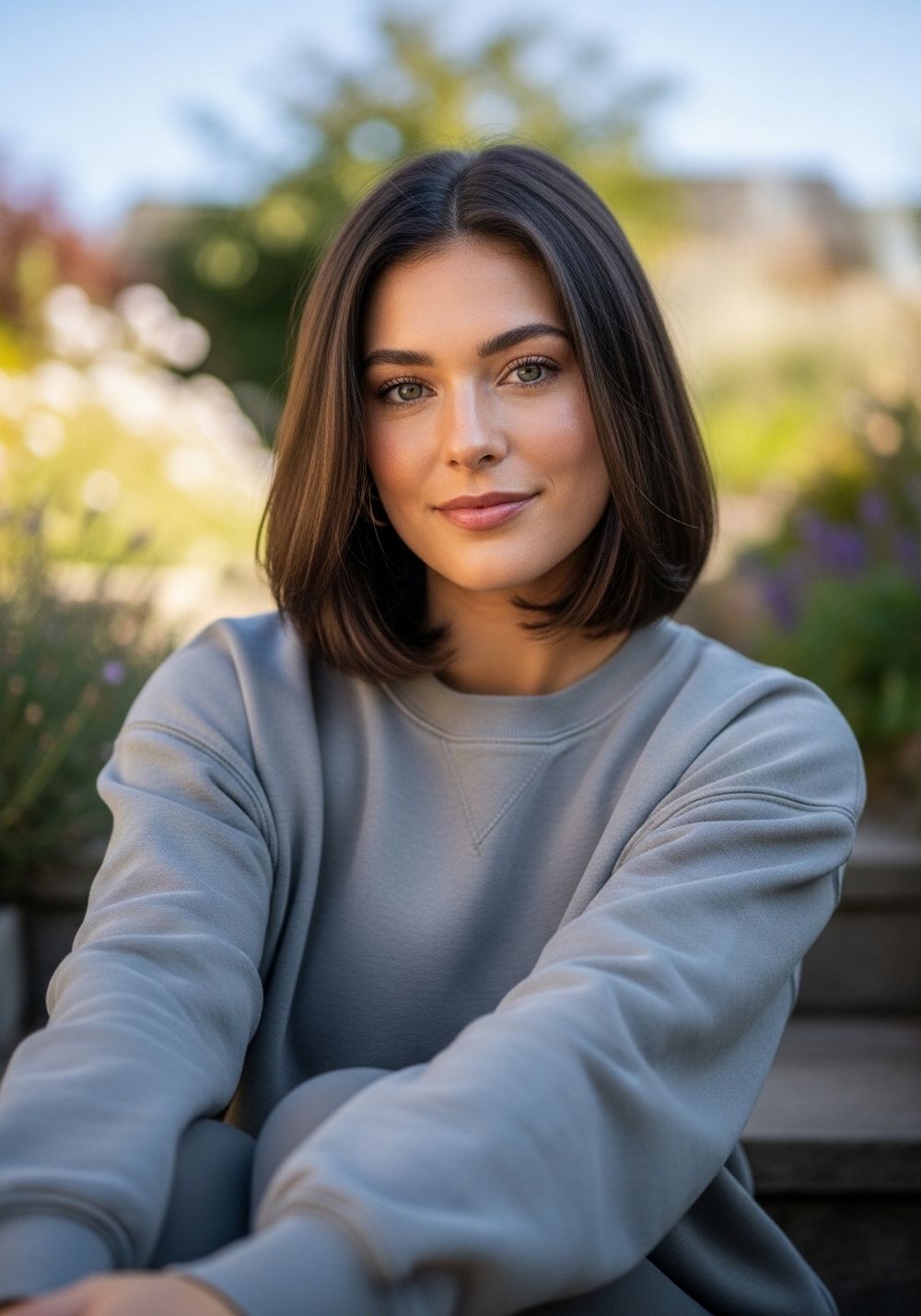 Collarbone Sleek Feathered Layers Hairstyle
