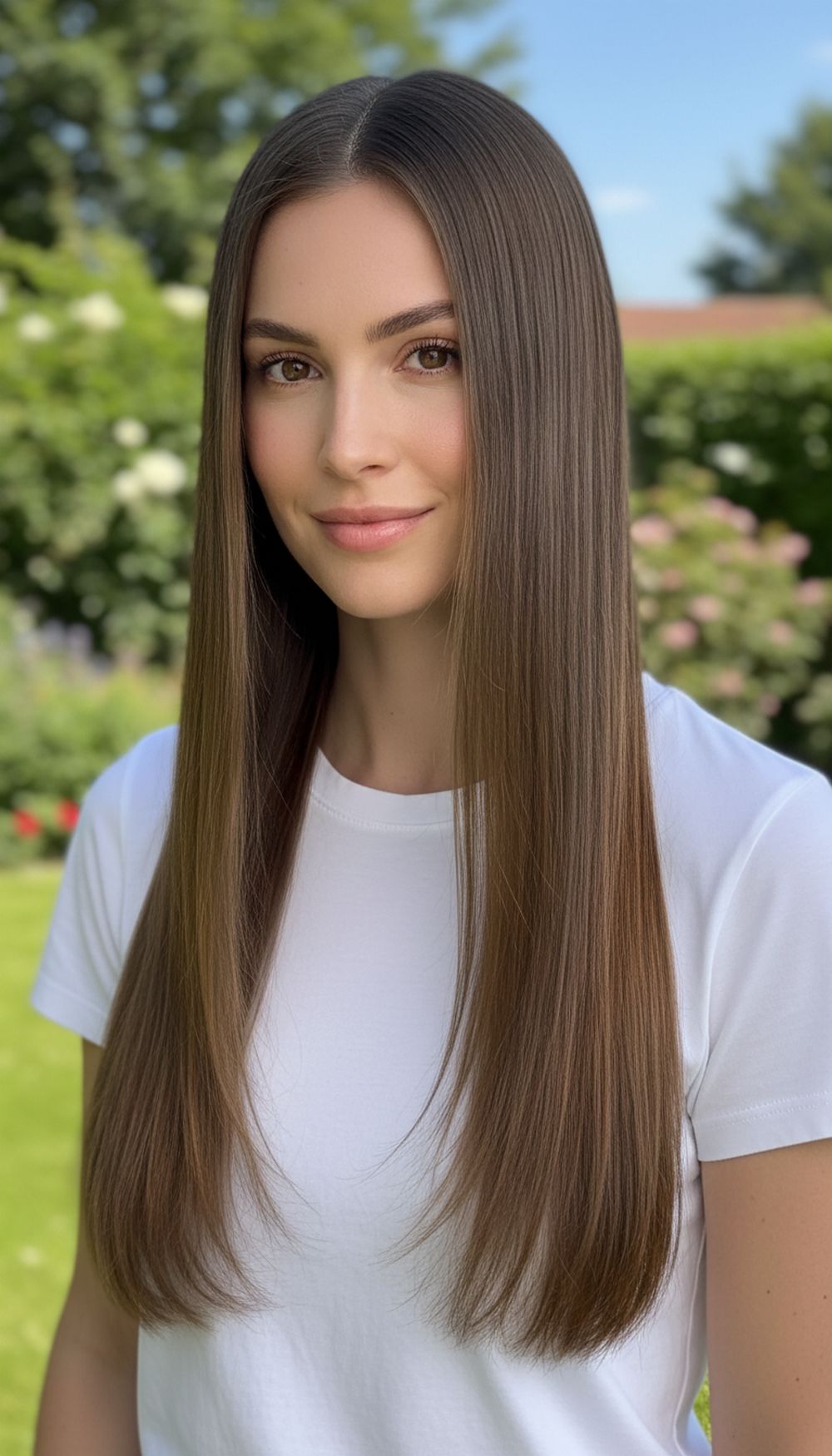 Glass-Shine One-Length Cut Hairstyles