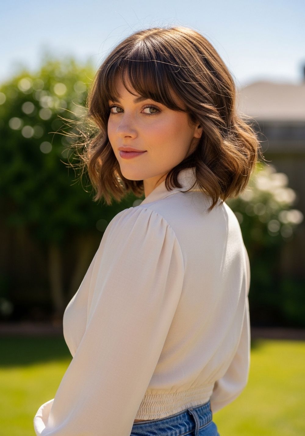 Layered Blowout with Airy Front Bangs Hairstyle