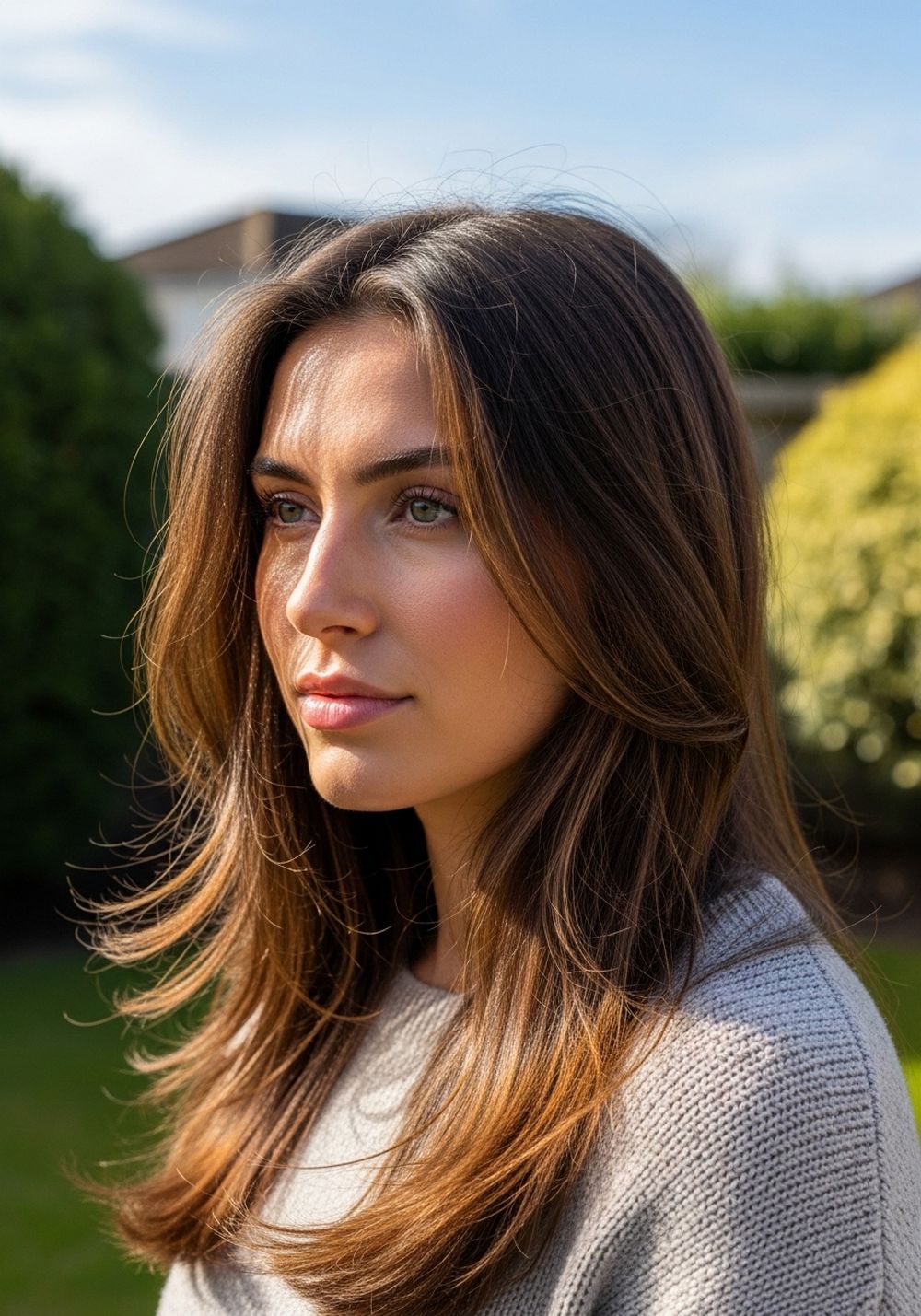 Long Graduated Layers Hairstyle