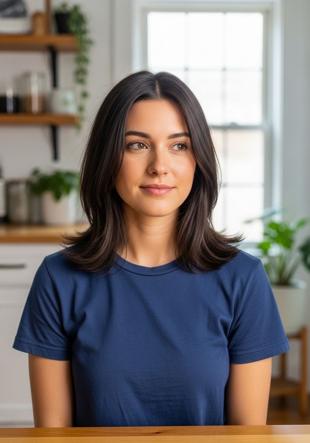 Low-Maintenance Multi Layers with Side Bang Hairstyle