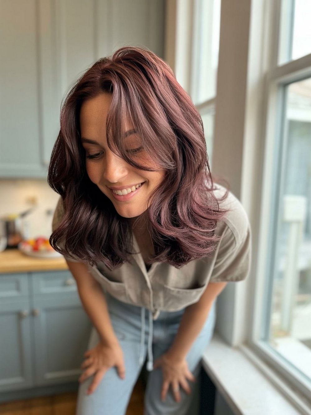 Mulled Plum Brunette with Money Piece