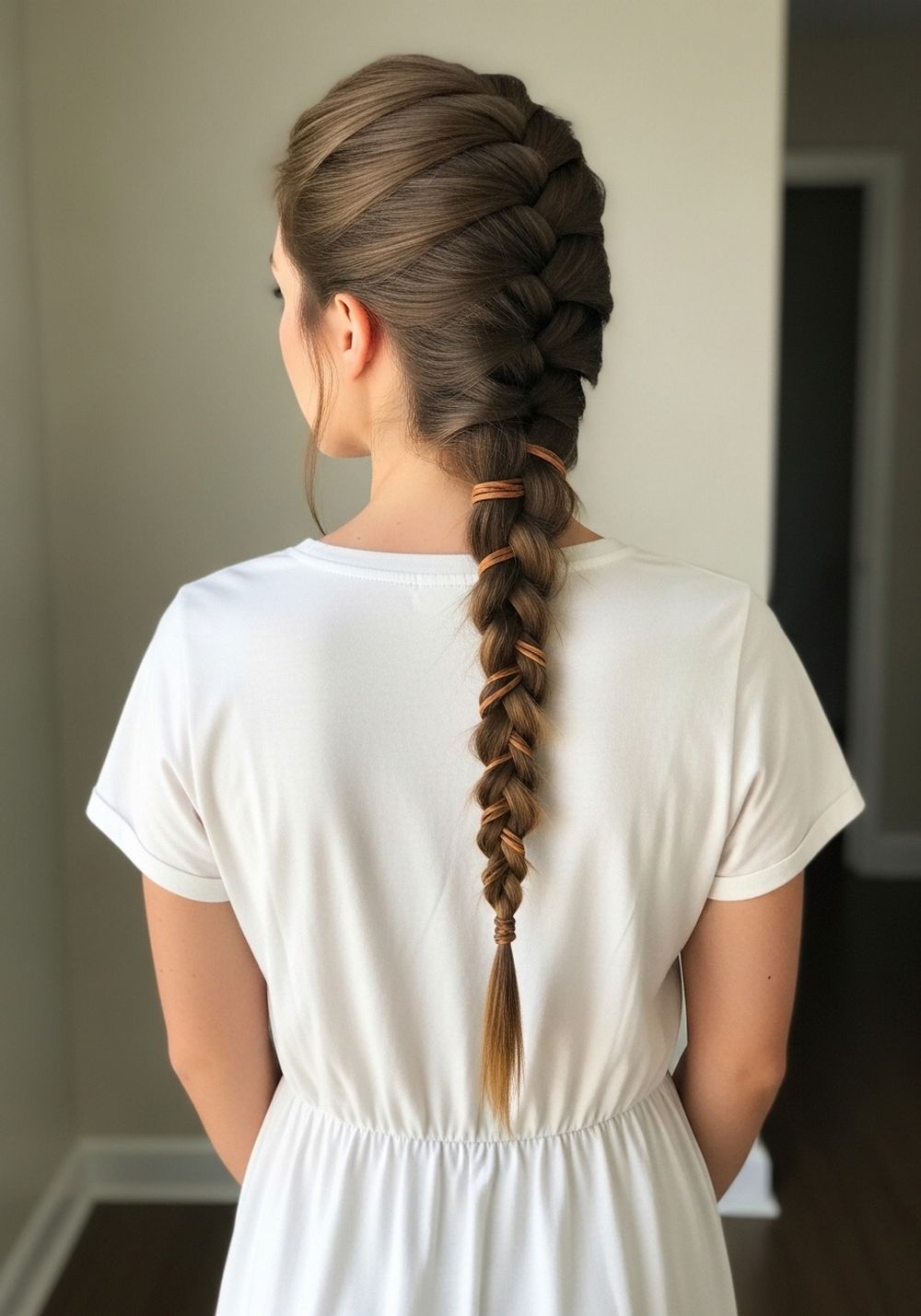 Pull-Through Braid With Leather Cord