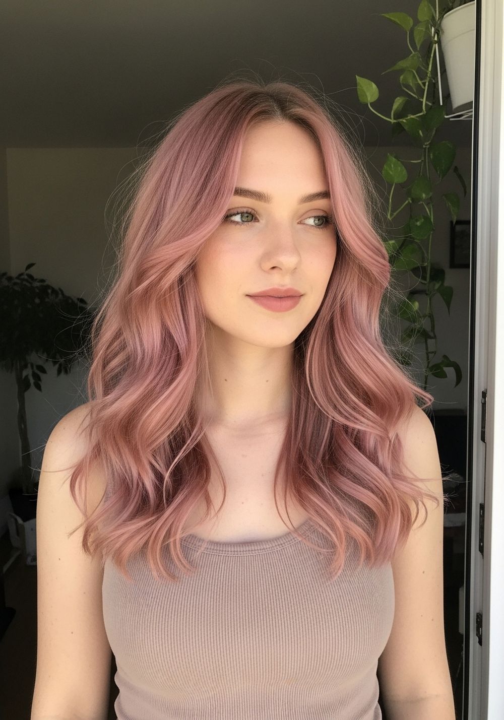 Rosy Champagne Balayage Blonde