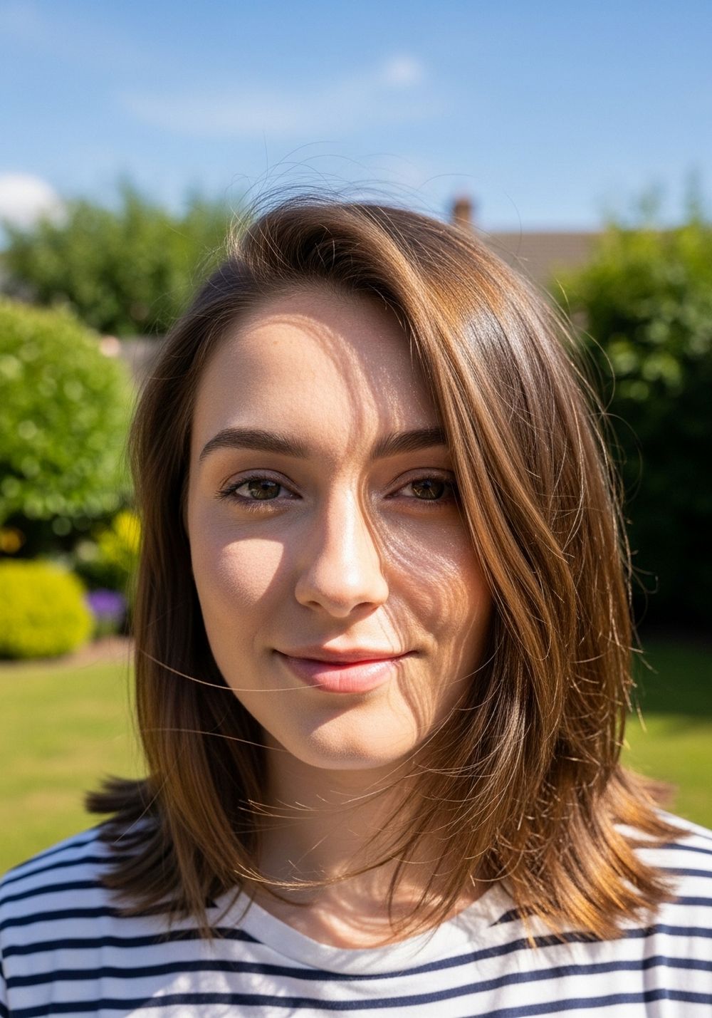 Side-Part Graduated Lob Hairstyle