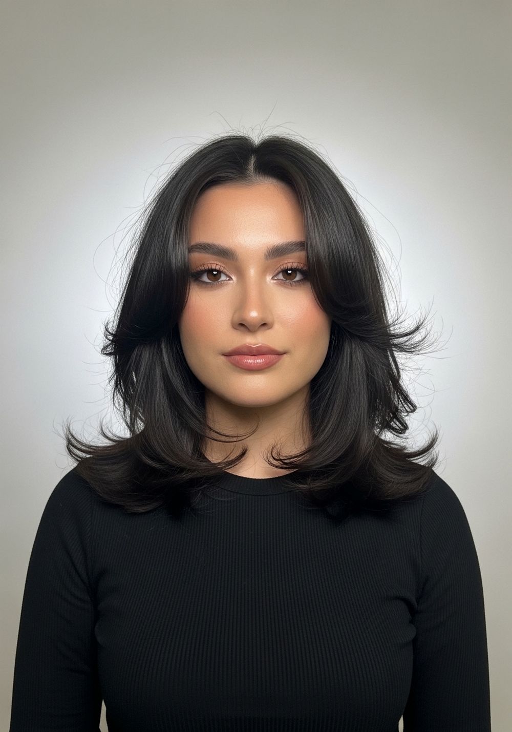Sleek Roots Butterfly Layers Bouncy Ends Hairstyle