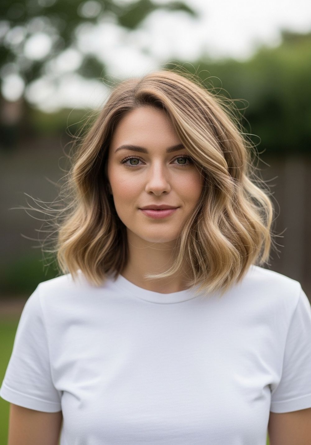 Soft Side Flick Long Bob Hairstyle