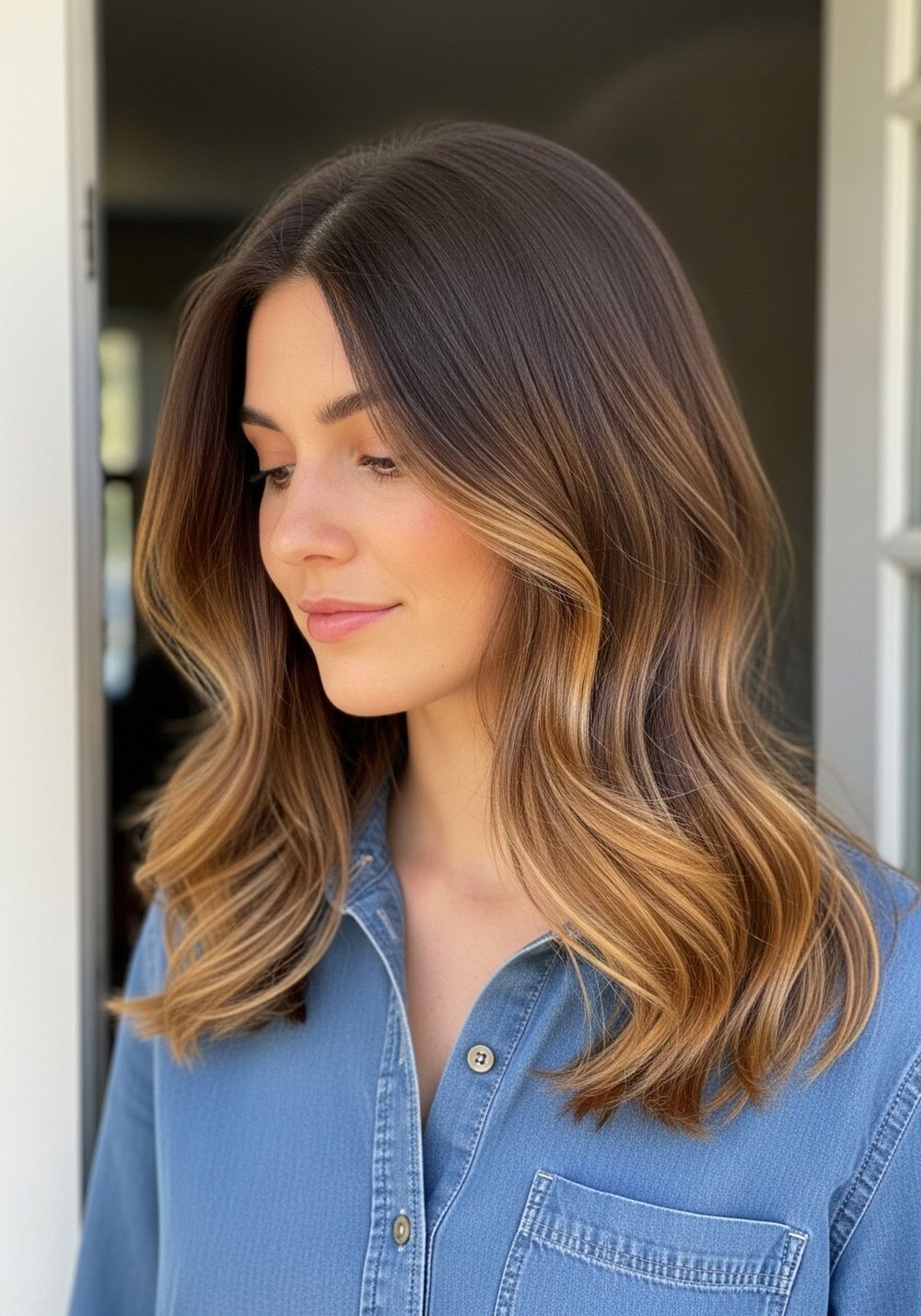 Toasted Brunette with Sun-Kissed Ends