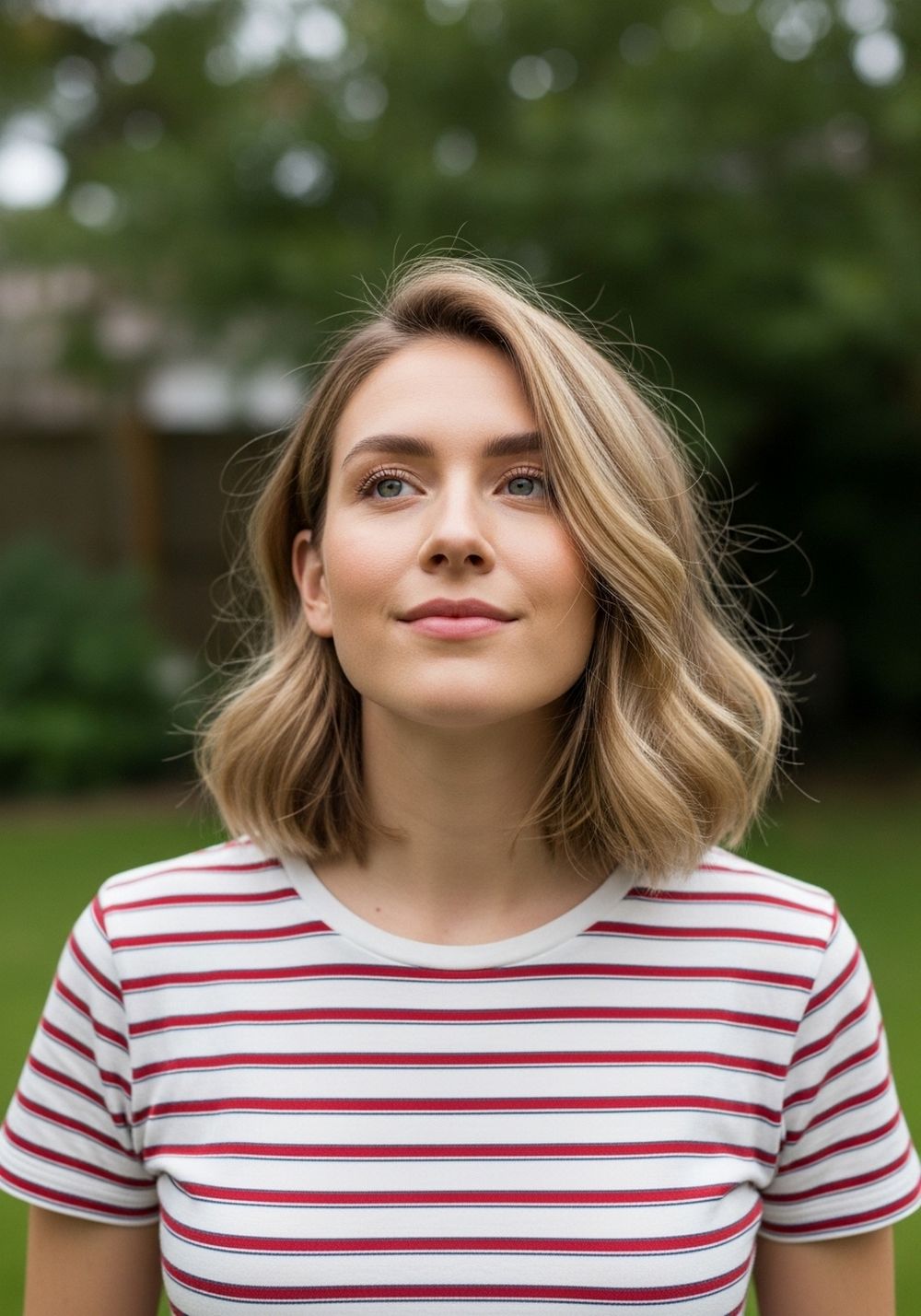 Voluminous Side Flick Long Bob Hairstyle