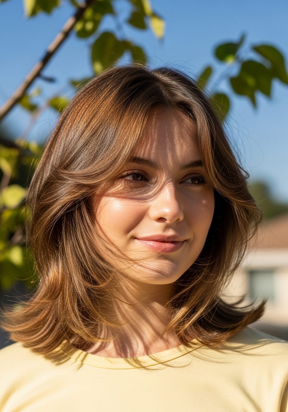 Airy Face-Framing Feathered Collarbone Layers Hairstyle