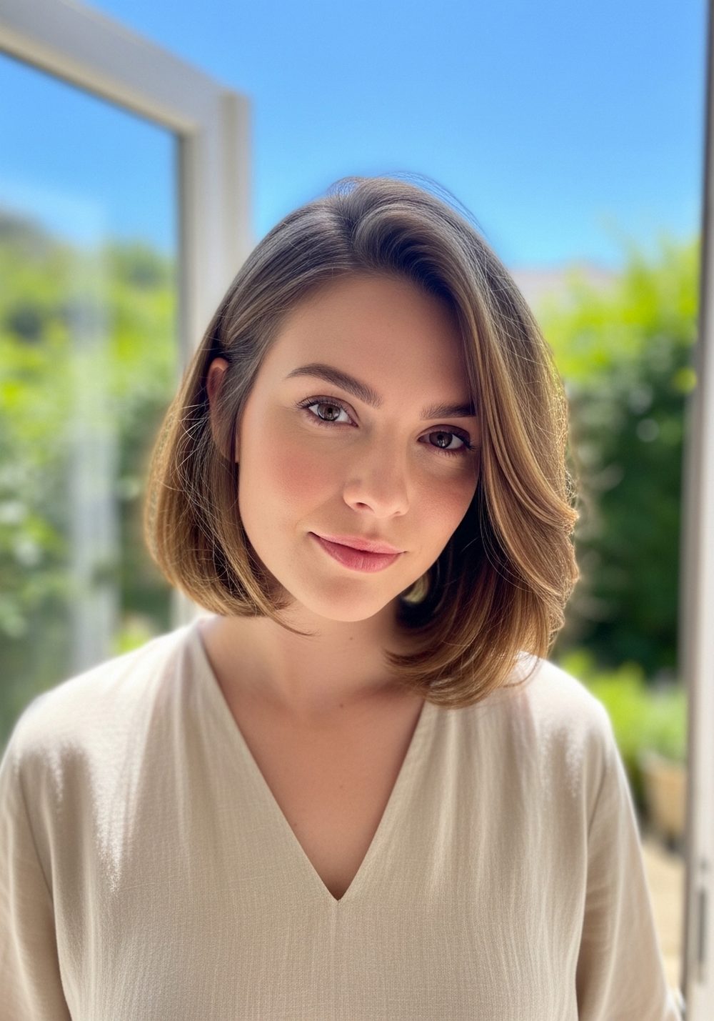 Airy Side-Parted Volume Bob Hairstyle