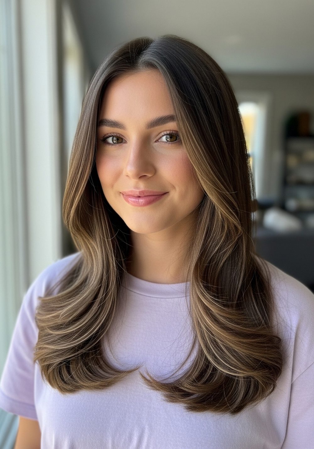 Beige Toffee Brunette Dimension Hairstyle