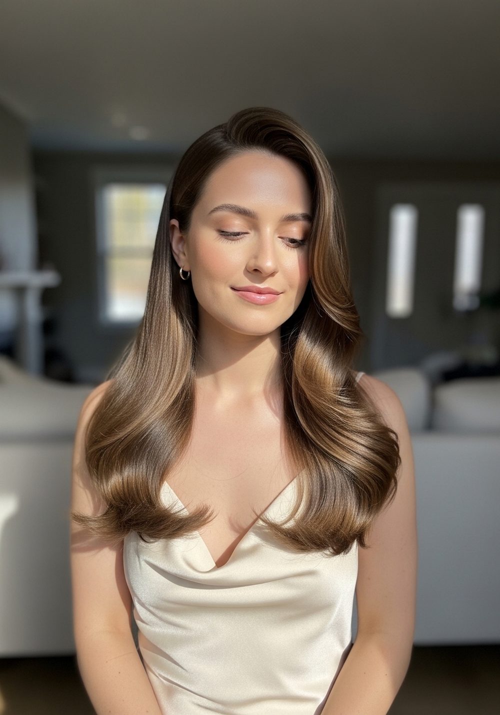 10 Silk Slip Dress Old Hollywood Blowout Hairstyles Daily Hair Flow
