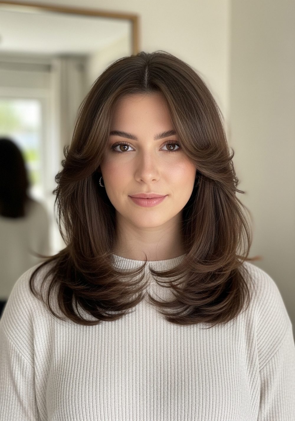 Blowout Feather Front Layer Hairstyle