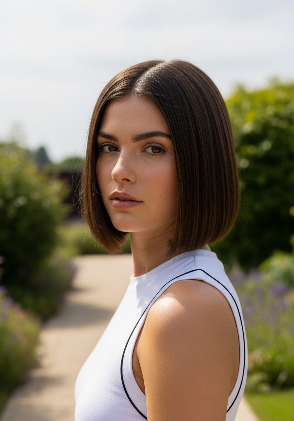 Blunt Chin-Length Pageboy Bob Hairstyle