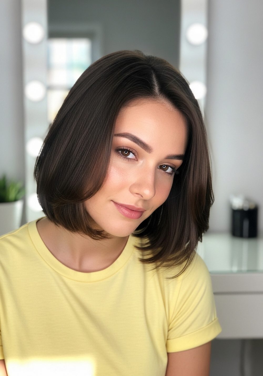 Breezy Off-Center Swing Bob Hairstyle