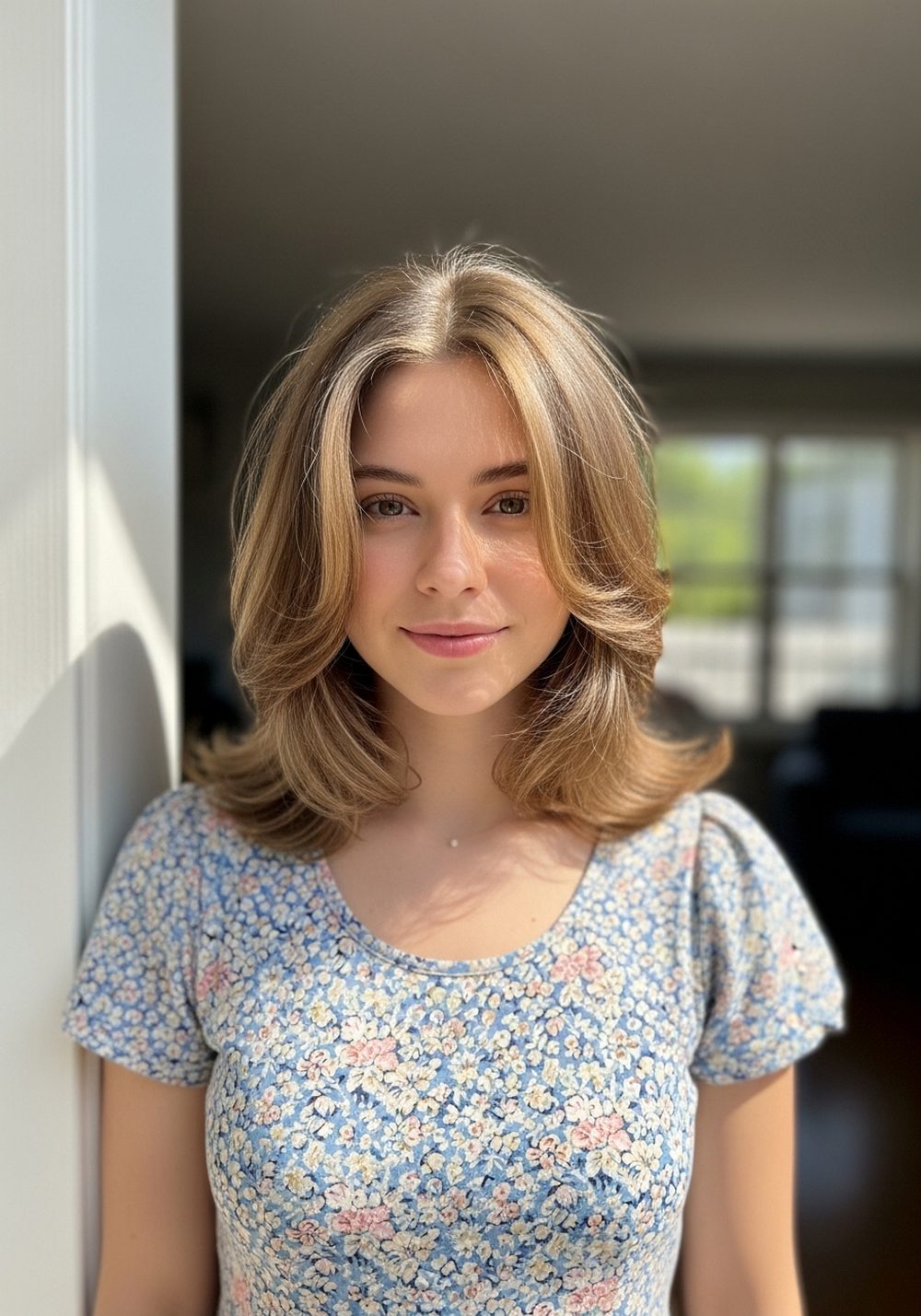 Breezy Shoulder-Length Curtain Layers Hairstyle