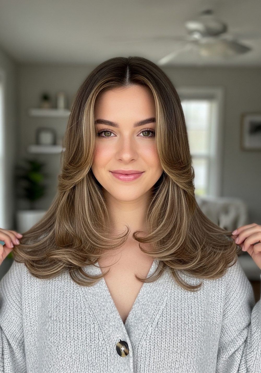 Casual Home Blowout Butterfly Layers Hairstyle