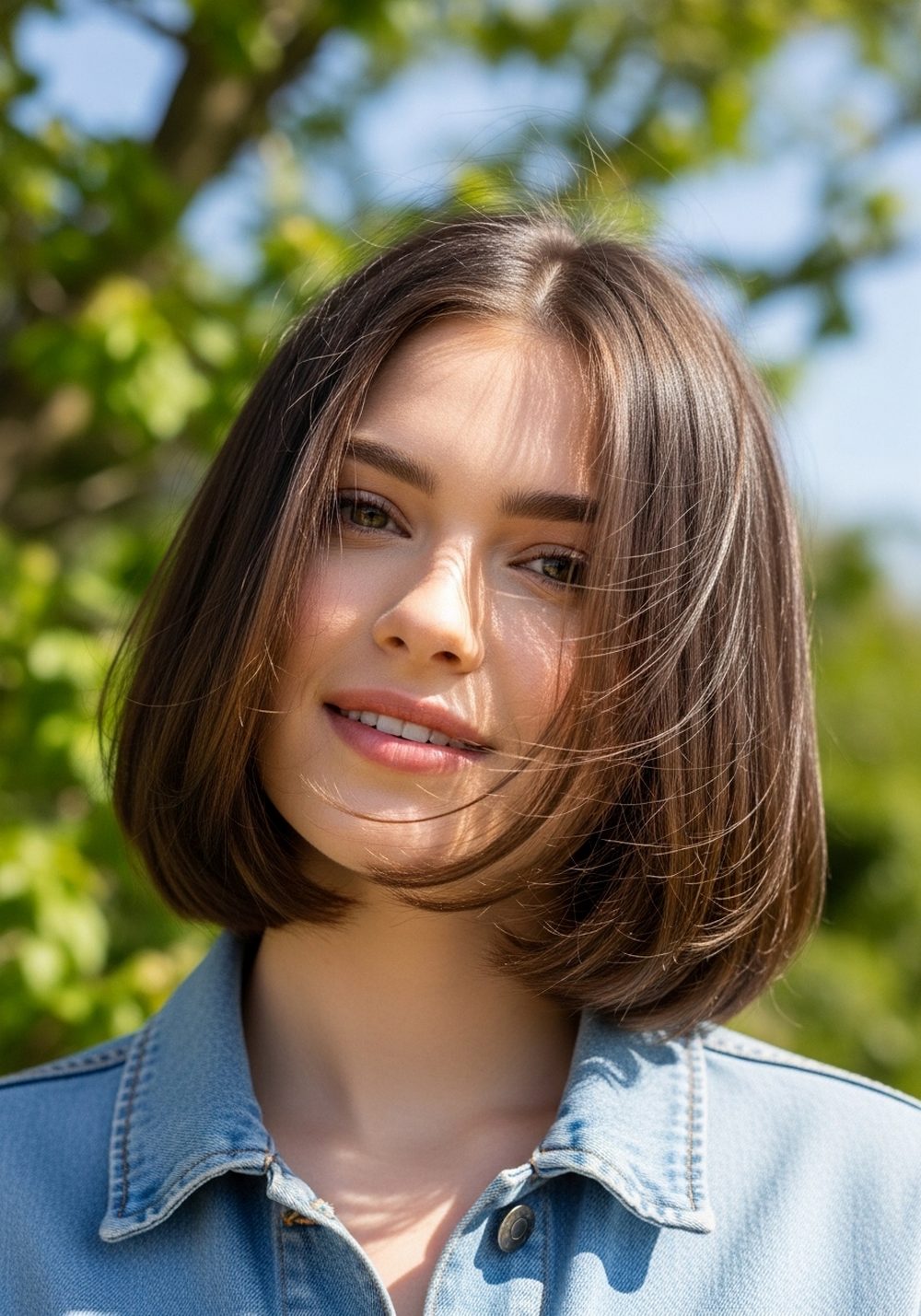 Chin Length Choppy Bob Hairstyle