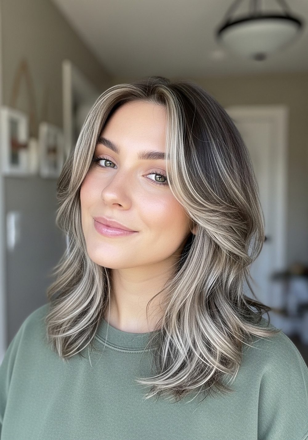Choppy Mid-Length Blend Hairstyle