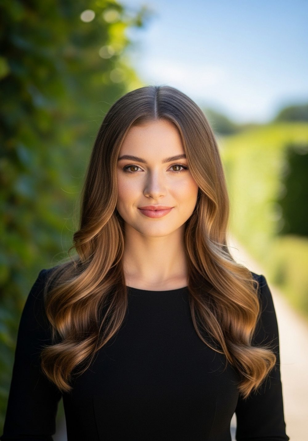 Classic Glossy Side-Part Waves Hairstyle