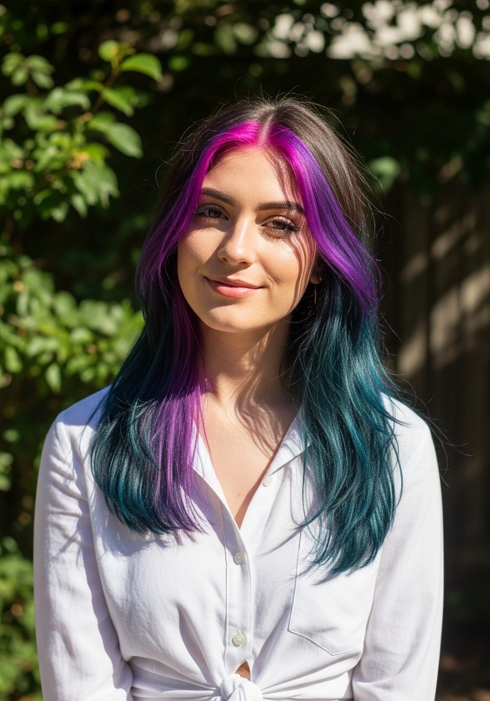 Color-Blocked Money Piece Rebel Hairstyle