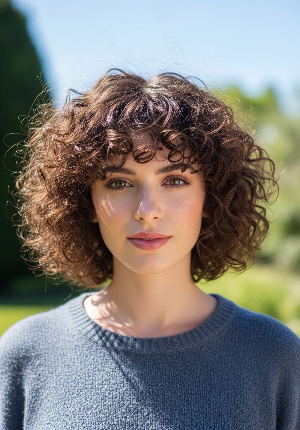 Curly Long Pixie Medium Length Hairstyle