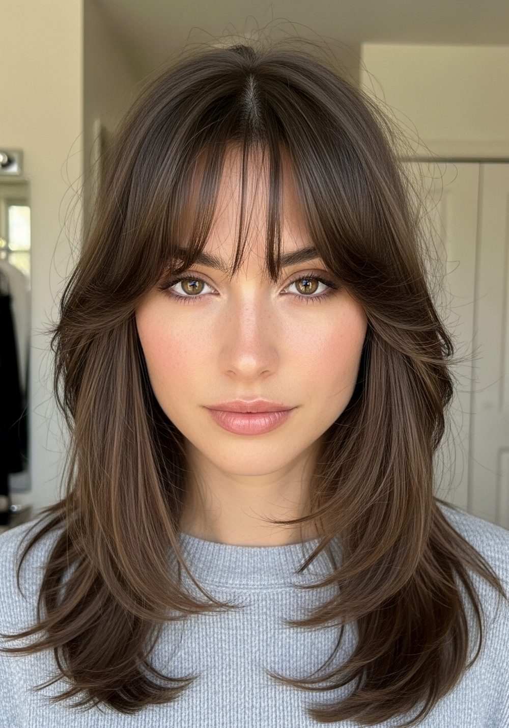 Curtain Bang Butterfly Haircut Hairstyle