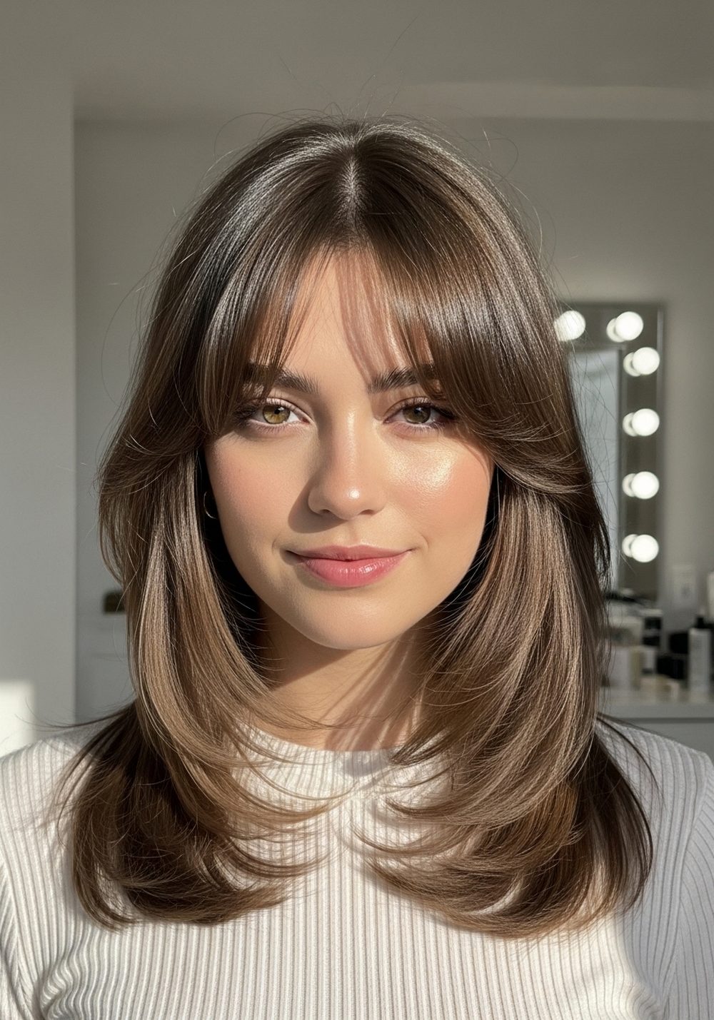 Curtain Bangs Clavi Hairstyle