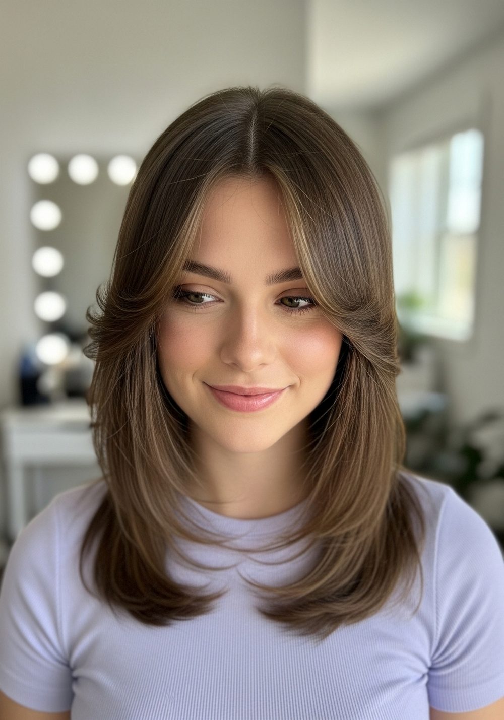 Curtain Feather Front Layer Hairstyle