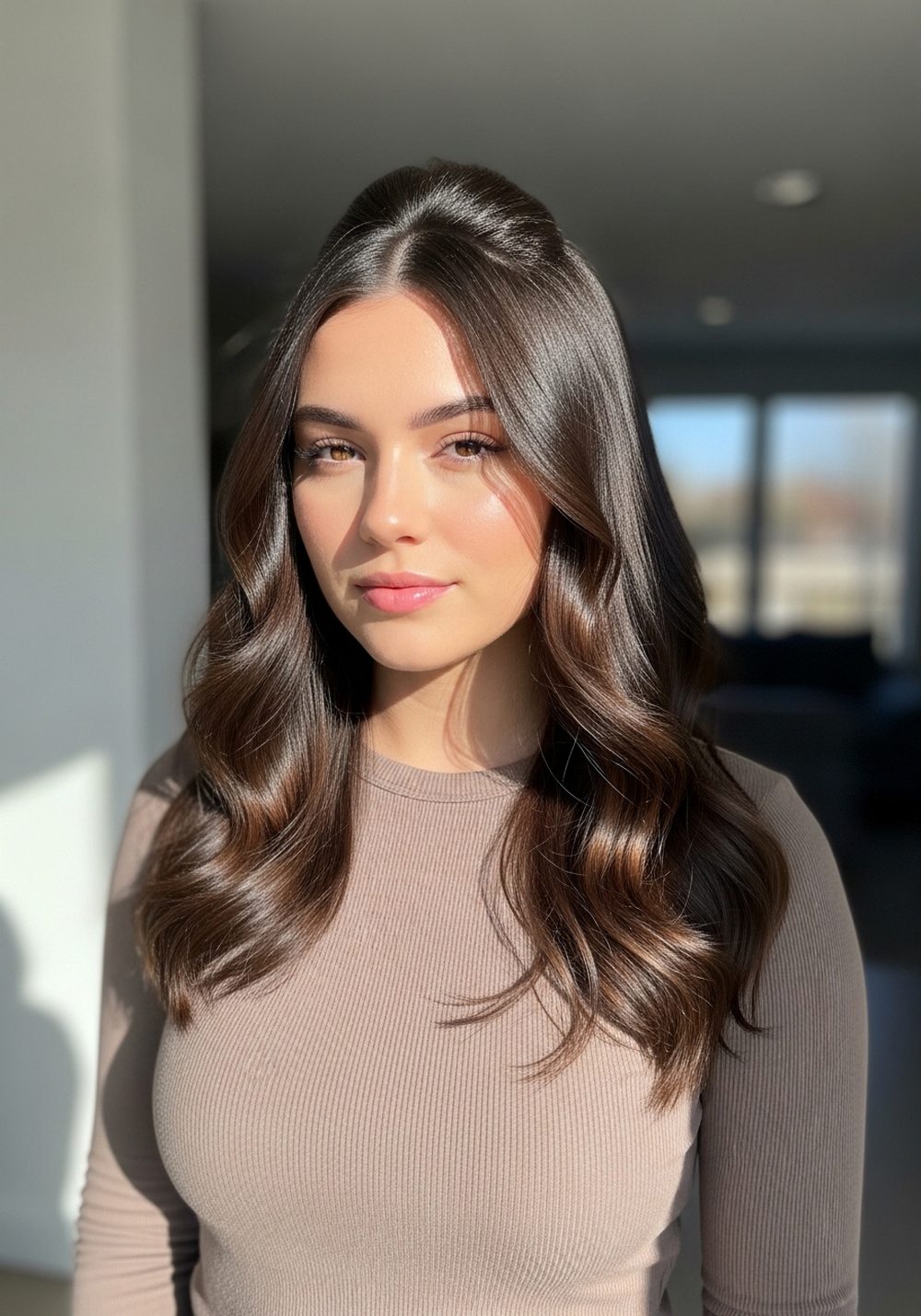 Dark Root Mushroom Brown Hairstyle
