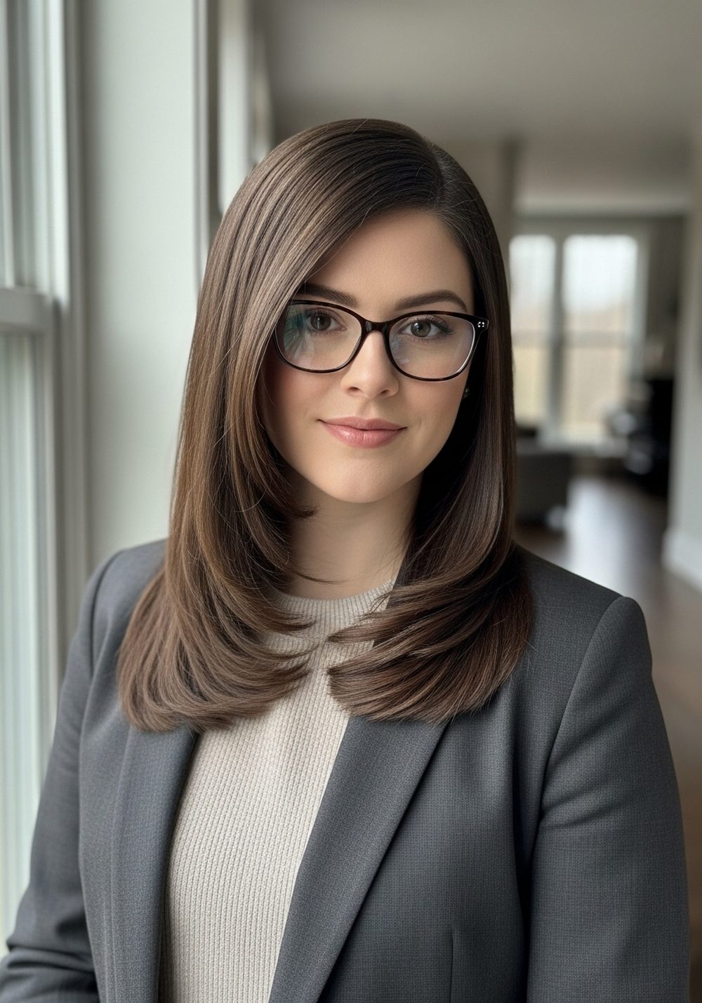 Deep Side Sweep Layers Hairstyle